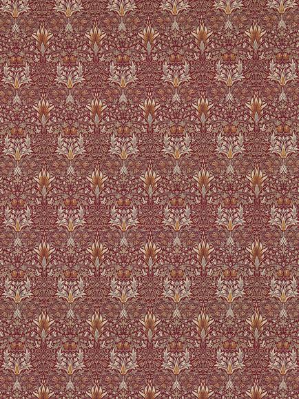 Morris & Co. Snakeshead Made to Measure Curtains or Roman Blind, Claret/Gold, Claret/Gold