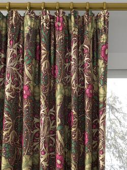 Morris & Co. The Brook Tapestry Made to Measure Curtains or Roman Blind, Tapestry Red - view 2, Tapestry Red
