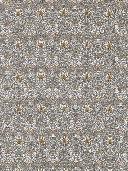 Morris & Co. Snakeshead Made to Measure Curtains or Roman Blind, Pewter/Gold, Pewter/Gold