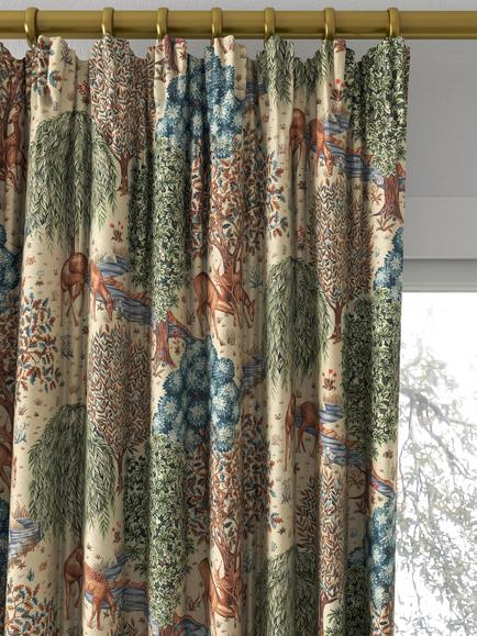 Morris & Co. The Brook Tapestry Made to Measure Curtains or Roman Blind, Tapestry Linen - view 2, Tapestry Linen