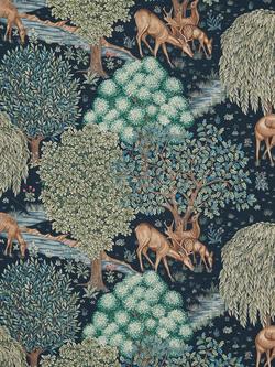 Morris & Co. The Brook Tapestry Made to Measure Curtains or Roman Blind, Tapestry Blue, Tapestry Blue