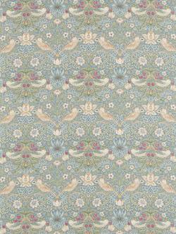 Morris & Co. Strawberry Thief Made to Measure Curtains or Roman Blind, Slate/Vellum, Slate/Vellum
