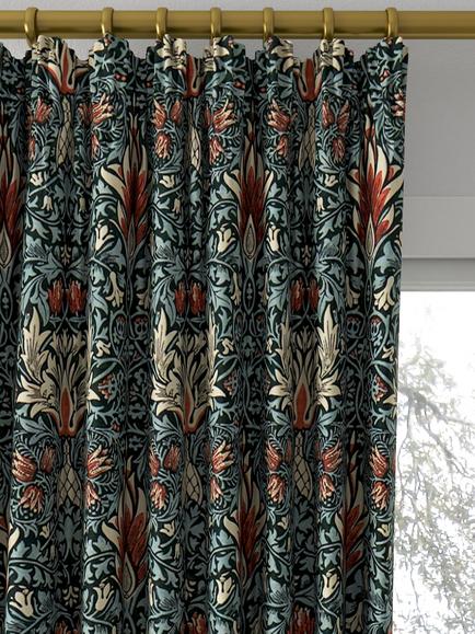 Morris & Co. Snakeshead Made to Measure Curtains or Roman Blind, Thistle/Russett - view 2, Thistle/Russett