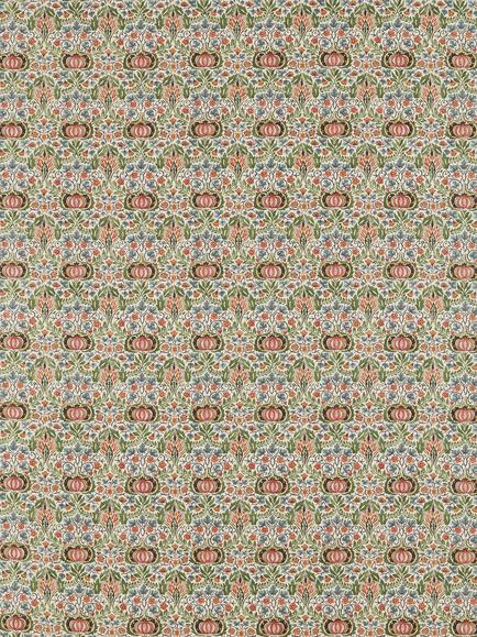Morris & Co. Little Chintz Made to Measure Curtains or Roman Blind, Olive/Ochre, Olive/Ochre