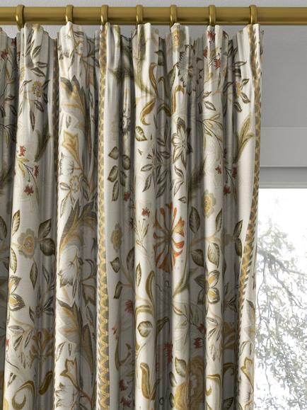 Morris & Co. Wilhelmina Weave Made to Measure Curtains or Roman Blind, Linen - view 2, Linen