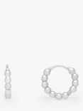 Estella Bartlett Beaded Mini Huggie Hoop Earrings, Silver