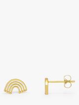 Estella Bartlett Rainbow Stud Earrings, Gold