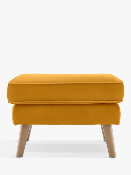 G Plan Vintage The Sixty Five Footstool, Easy Clean Plush Turmeric