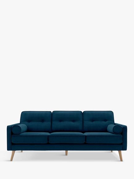 G Plan Vintage The Sixty Five Large 3 Seater Sofa, Easy Clean Plush Indigo