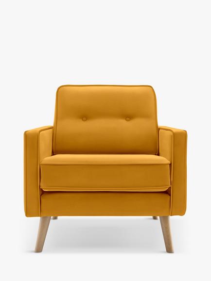 G Plan Vintage The Sixty Five Armchair, Easy Clean Plush Turmeric