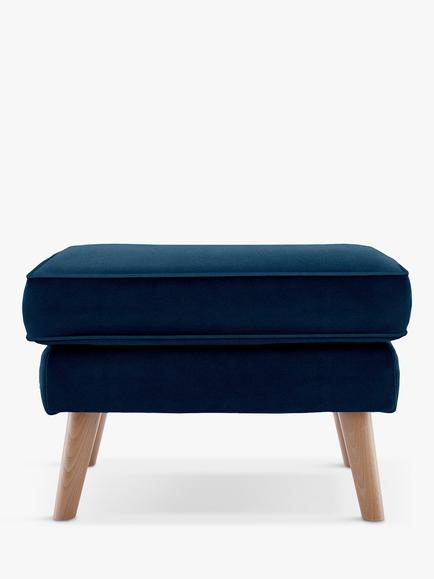 G Plan Vintage The Sixty Five Footstool, Easy Clean Plush Indigo