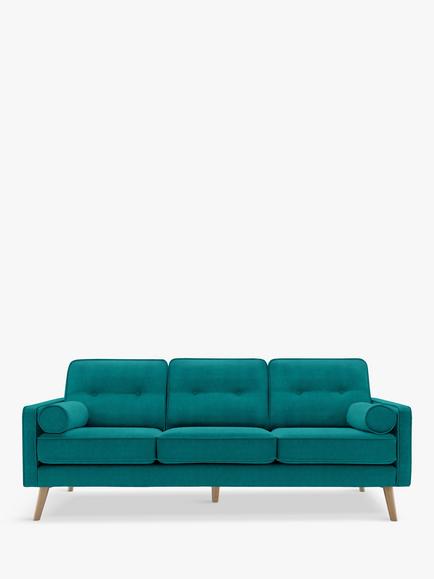 G Plan Vintage The Sixty Five Large 3 Seater Sofa, Easy Clean Plush Mallard