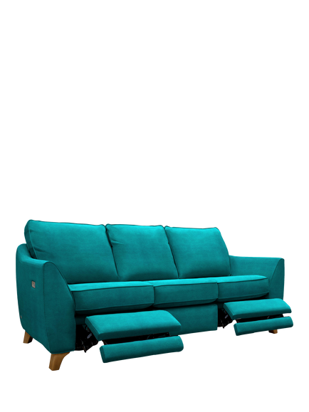 G Plan Vintage The Sixty Eight Large 3 Seater Sofa with Double Footrest Mechanism, Easy Clean Plush Mallard