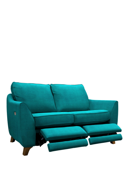 G Plan Vintage The Sixty Eight Small 2 Seater Sofa with Double Footrest Mechanism, Easy Clean Plush Mallard