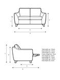 G Plan Vintage The Sixty Eight LHF Small 2 Seater Sofa with Single Footrest Mechanism, Plush Turmeric