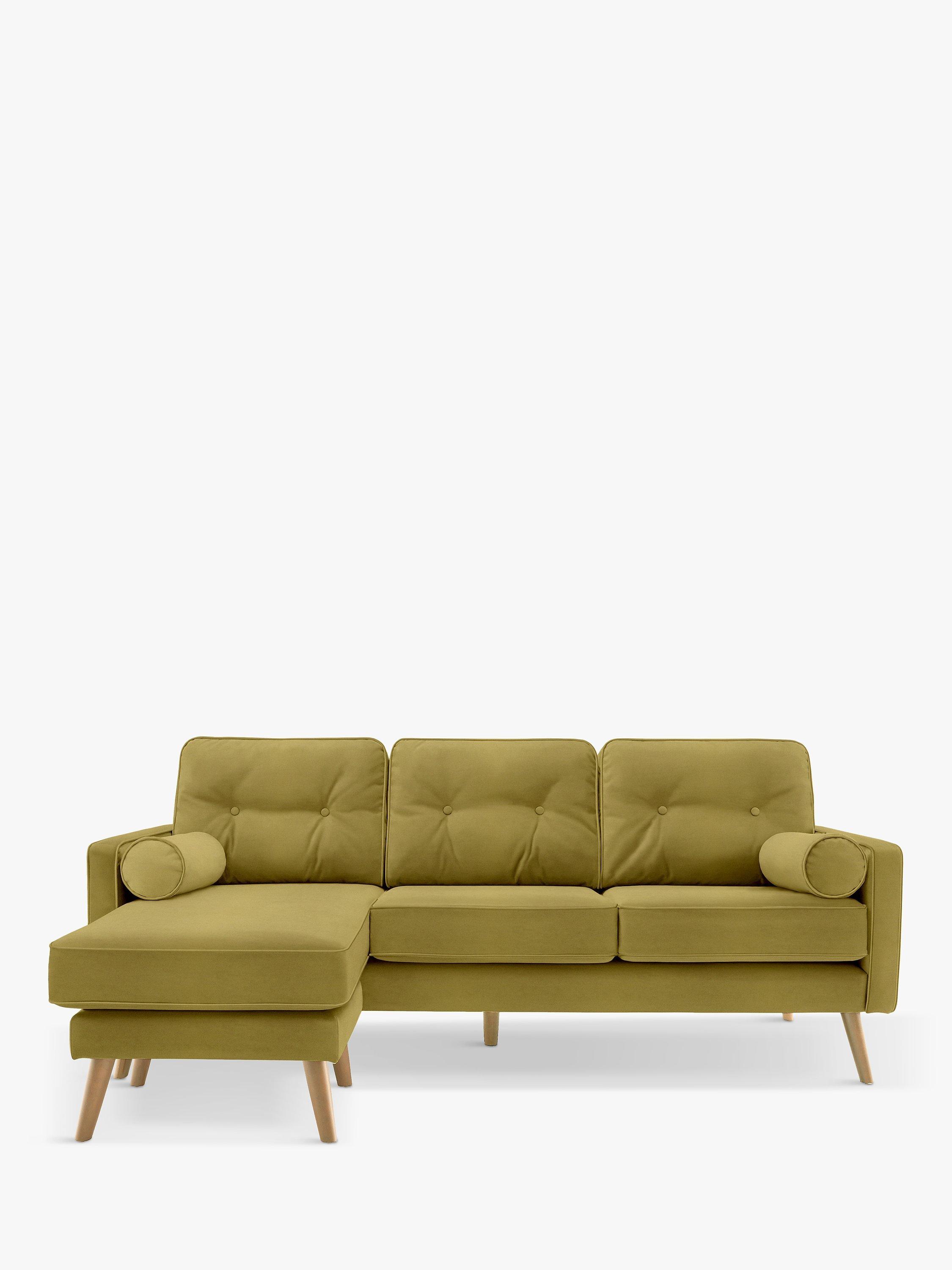 The Sixty Five Range, G Plan Vintage The Sixty Five LHF Large 3 Seater Chaise End Sofa, Plush Moss