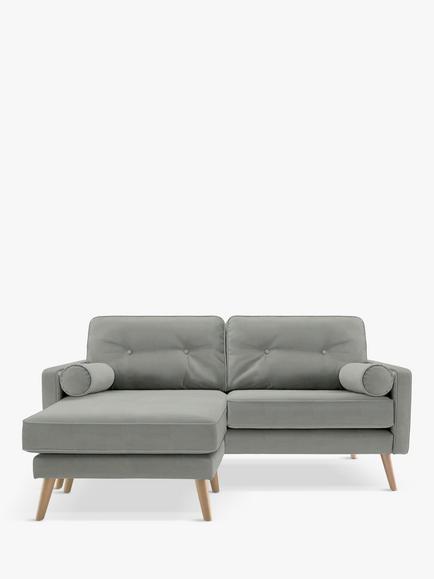 G Plan Vintage The Sixty Five LHF Medium 2 Seater Chaise End Sofa, Easy Clean Plush Slate