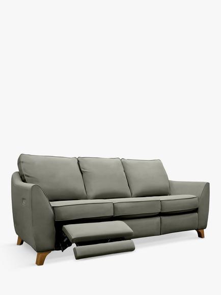 G Plan Vintage The Sixty Eight LHF Large 3 Seater Sofa with Footrest Mechanism, Easy Clean Plush Slate
