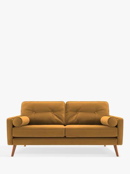 G Plan Vintage The Sixty Five Medium 2 Seater Sofa, Easy Clean Plush Turmeric