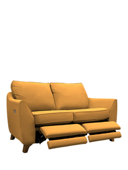 G Plan Vintage The Sixty Eight Small 2 Seater Sofa with Double Footrest Mechanism, Plush Turmeric