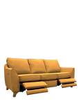 G Plan Vintage The Sixty Eight Large 3 Seater Sofa with Double Footrest Mechanism, Plush Turmeric