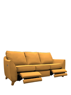 G Plan Vintage The Sixty Eight Large 3 Seater Sofa with Double Footrest Mechanism, Plush Turmeric
