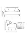 Tetrad Cosy Club Lewis Large 3 Seater Sofa, Light Leg, Odyssey Navy