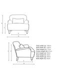 Tetrad Cosy Club Lewis Armchair, Light Leg, Odyssey Navy