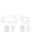 Tetrad Cosy Club Lewis Large 3 Seater Sofa, Light Leg