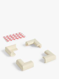 John Lewis ANYDAY Baby Proofing Super Soft Corner Cushions, Pack of 4, White