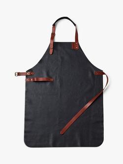 DeliVita Leather Apron, Brown, Brown
