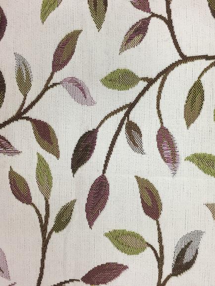 Voyage Cervino Made to Measure Curtains or Roman Blind, Cream Aubergine, 