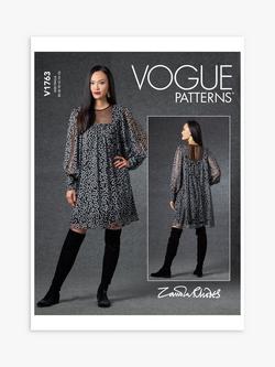 Vogue Misses' Loose Fitting Dress Sewing Pattern V1763, 