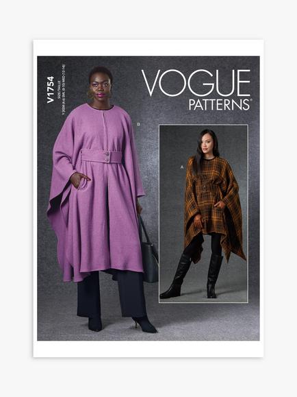 Vogue Misses' Cape Sewing Pattern V1754, 