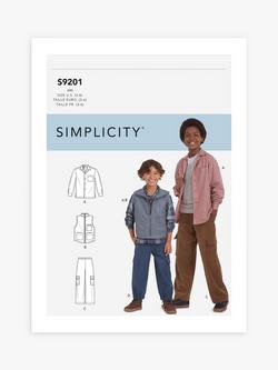 Simplicity Child's Shirt, Vest and Trousers Sewing Pattern, S9201, 