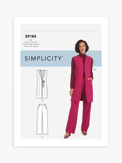 Simplicity Vest and Pull on Trousers Sewing Pattern, S9184, Multi