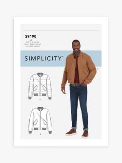 Simplicity Men's Jacket Sewing Pattern, S9190, 