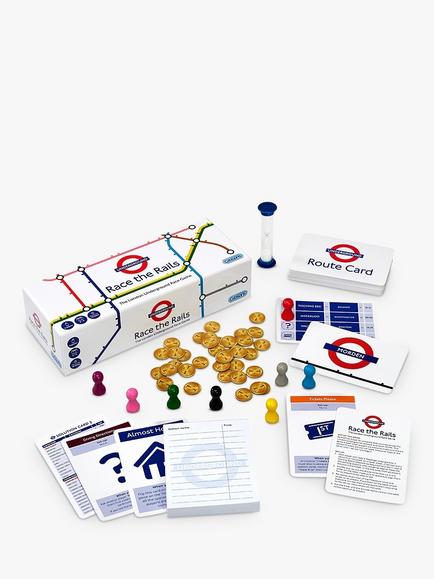 Gibsons Race The Rail Board Game - view 2, Multi