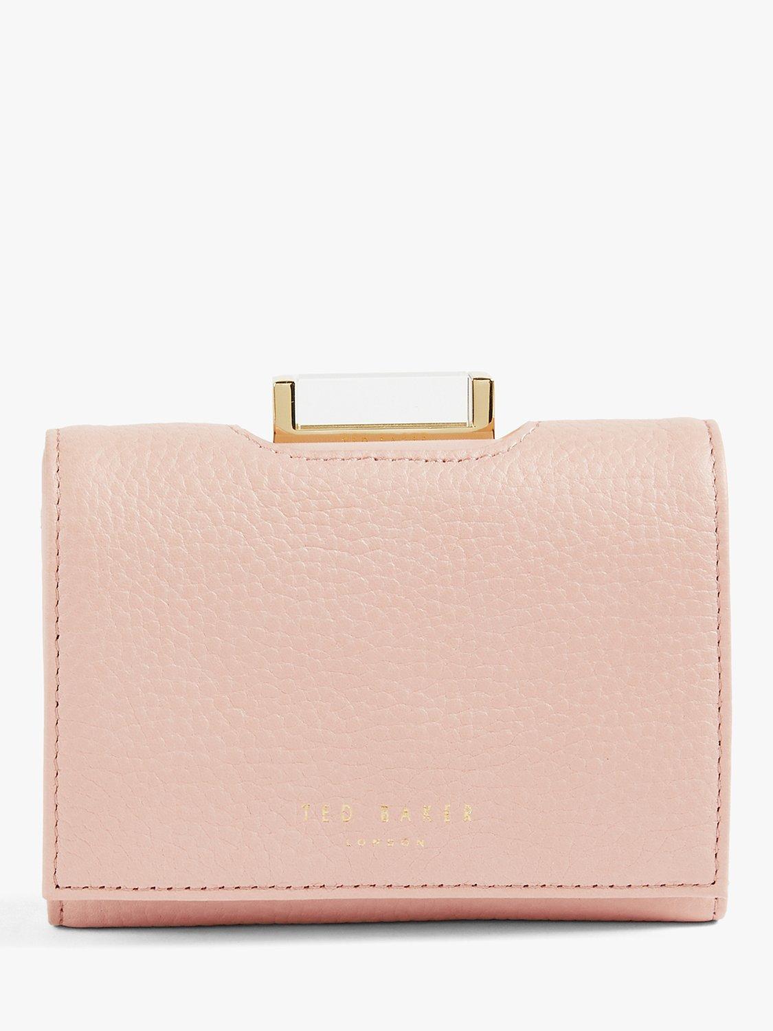 Ted Baker Baran Small Bobble Clasp Leather Purse, Light Pink