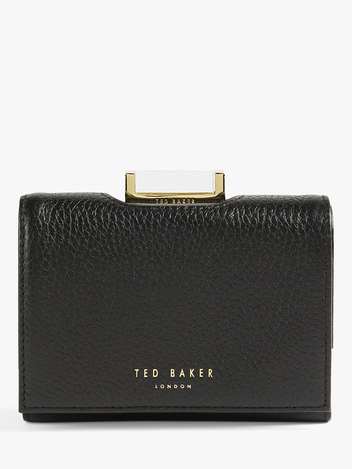 Ted Baker Baran Small Bobble Clasp Leather Purse, Black