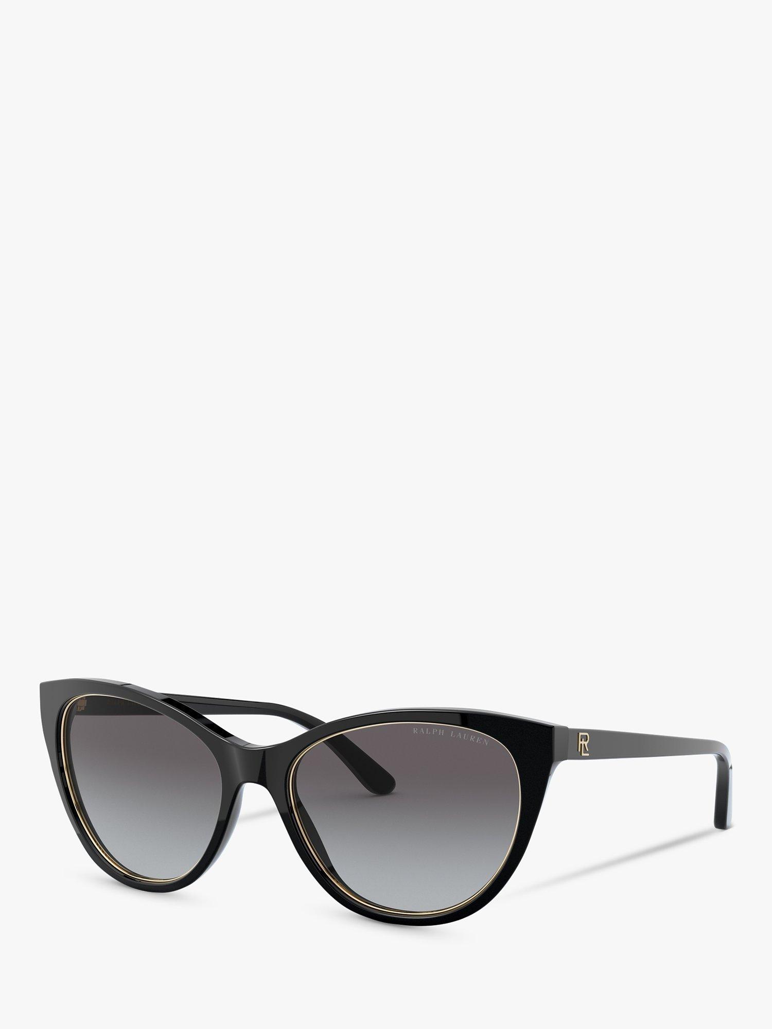 Ralph Lauren RL8186 Women's Cat's Eye Sunglasses, Black/Green