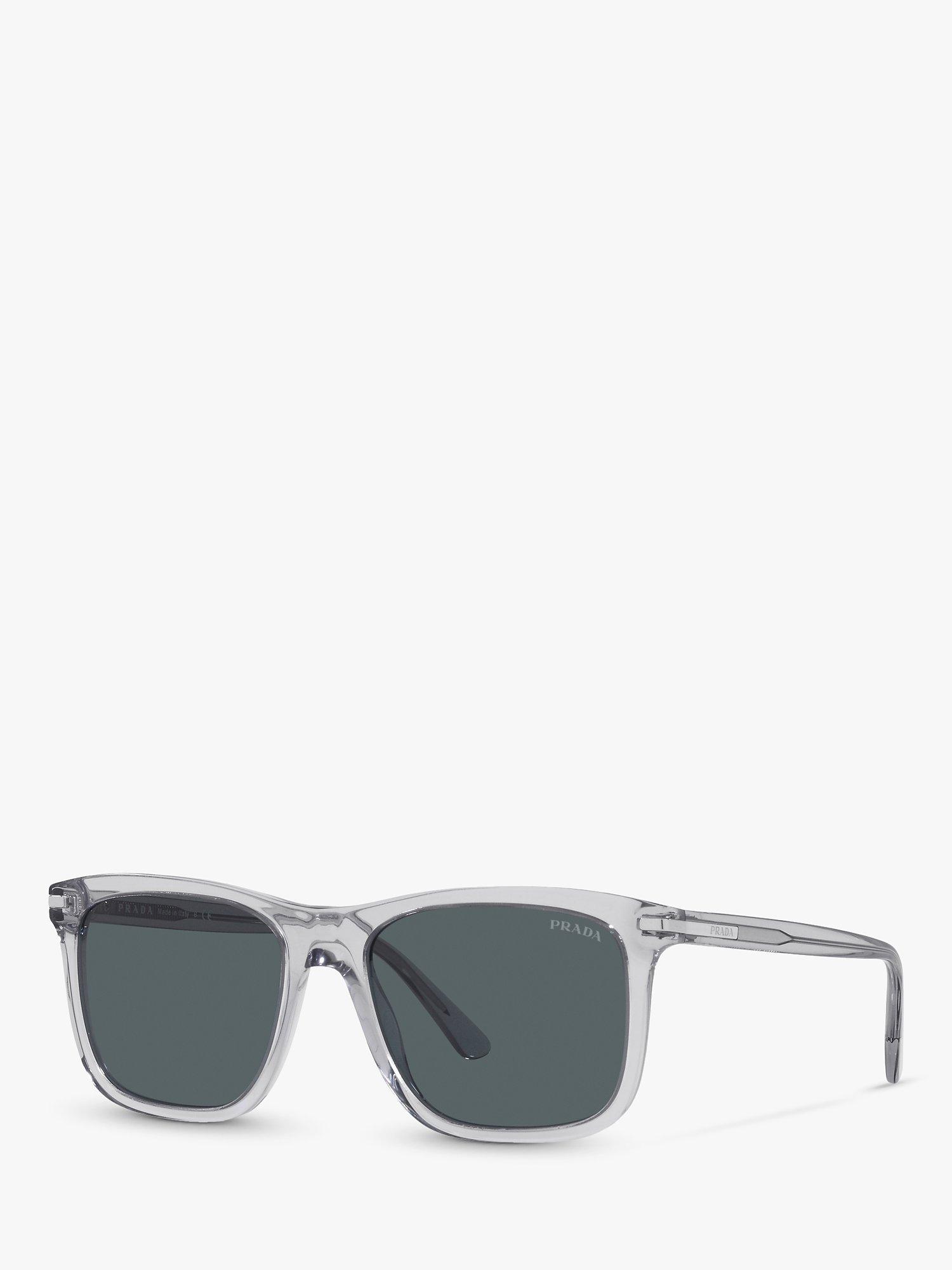 Prada PR 18WS Men s Rectangular Sunglasses Clear Grey Grey