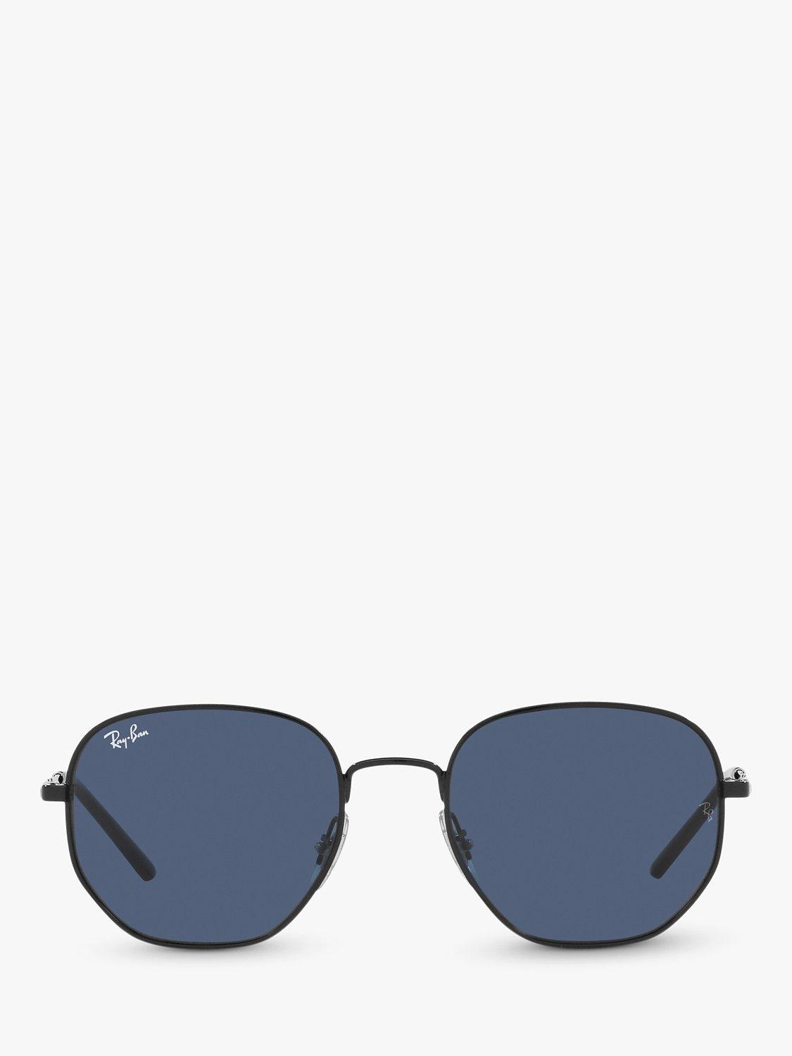 Ray-Ban RB3682 Unisex Irregular Sunglasses, Black/Blue