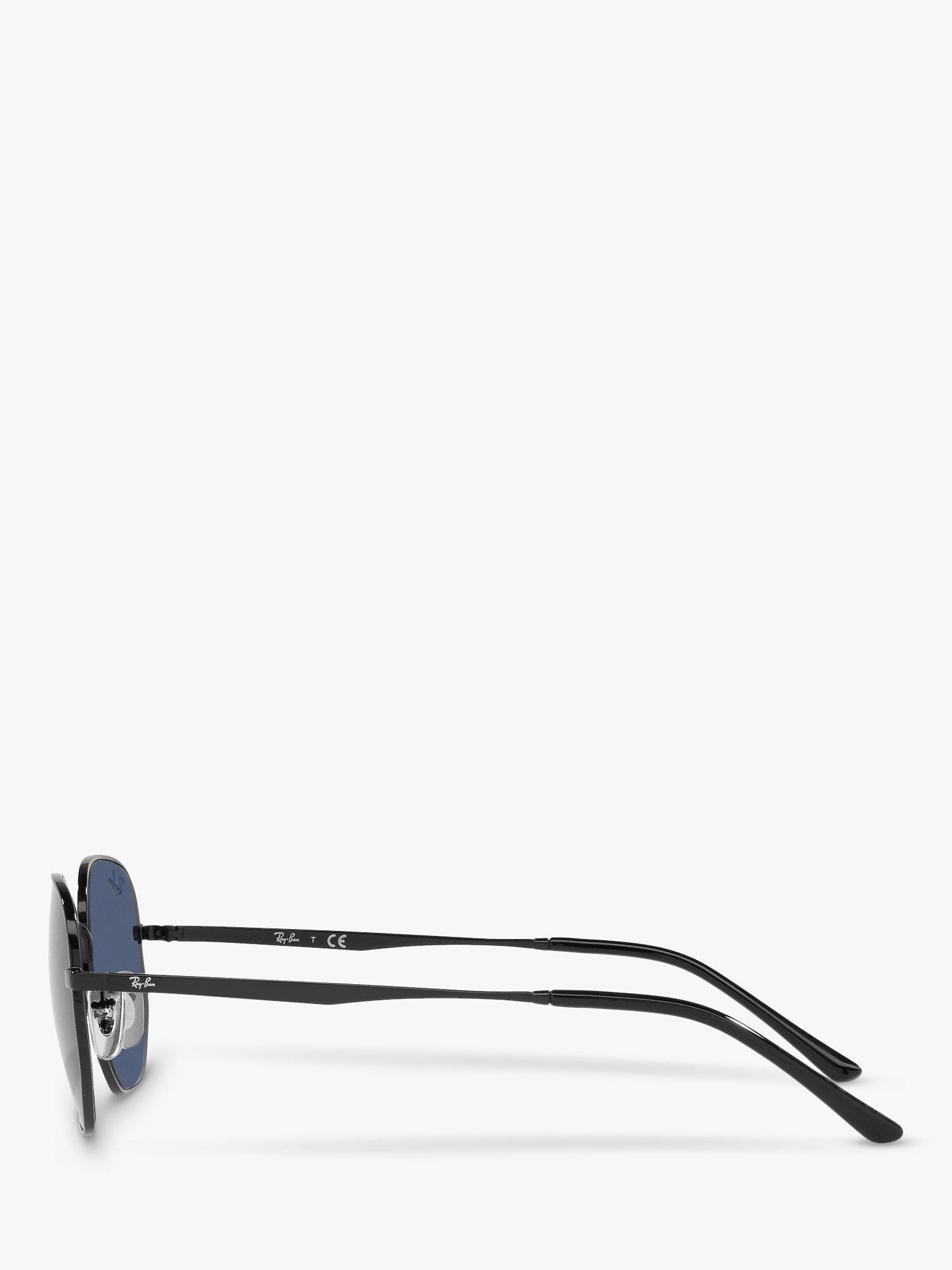 Ray-Ban RB3682 Unisex Irregular Sunglasses, Black/Blue