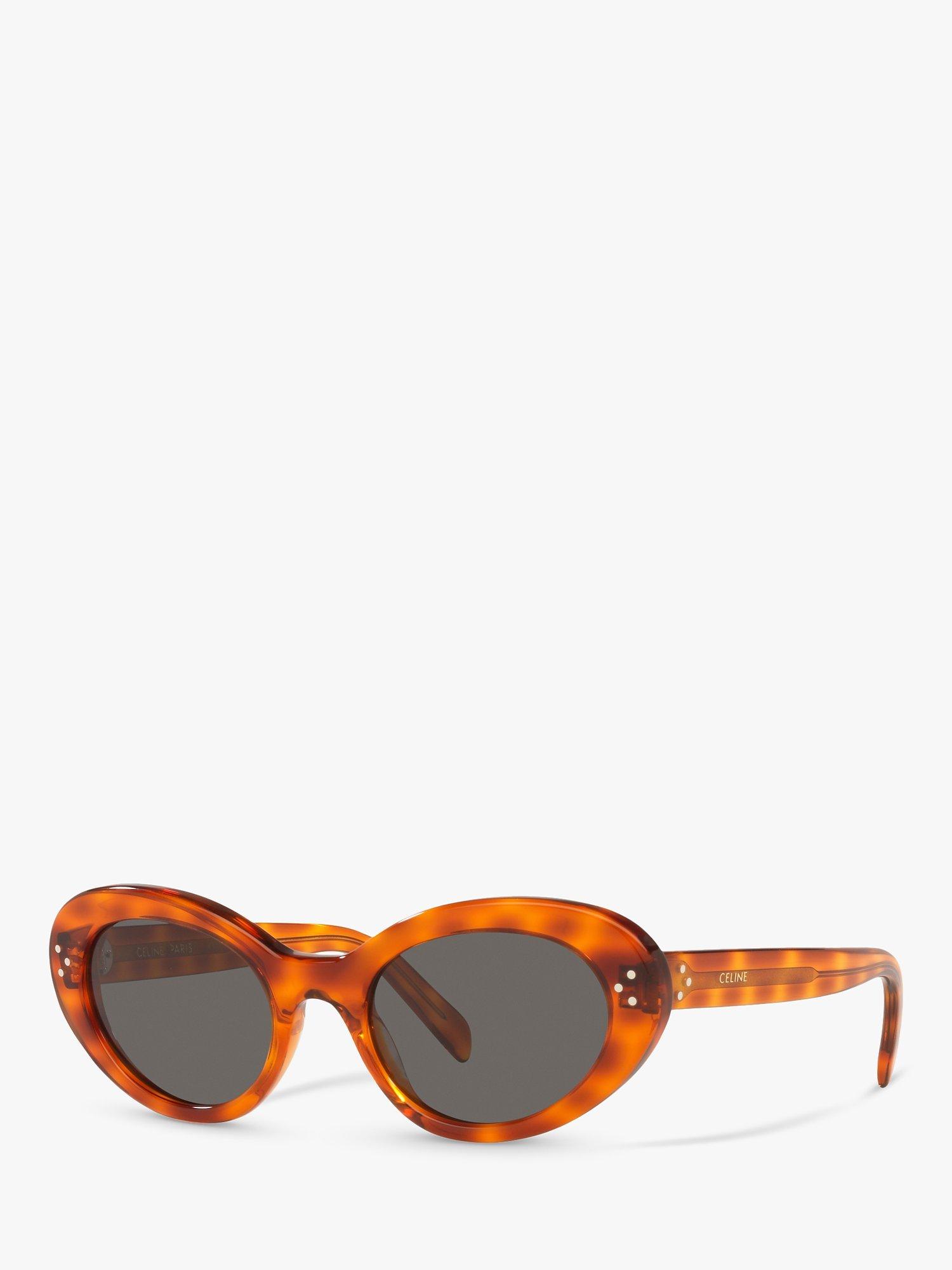 Celine CL000311 Unisex Cat's Eye Sunglasses, Tortoise/Grey