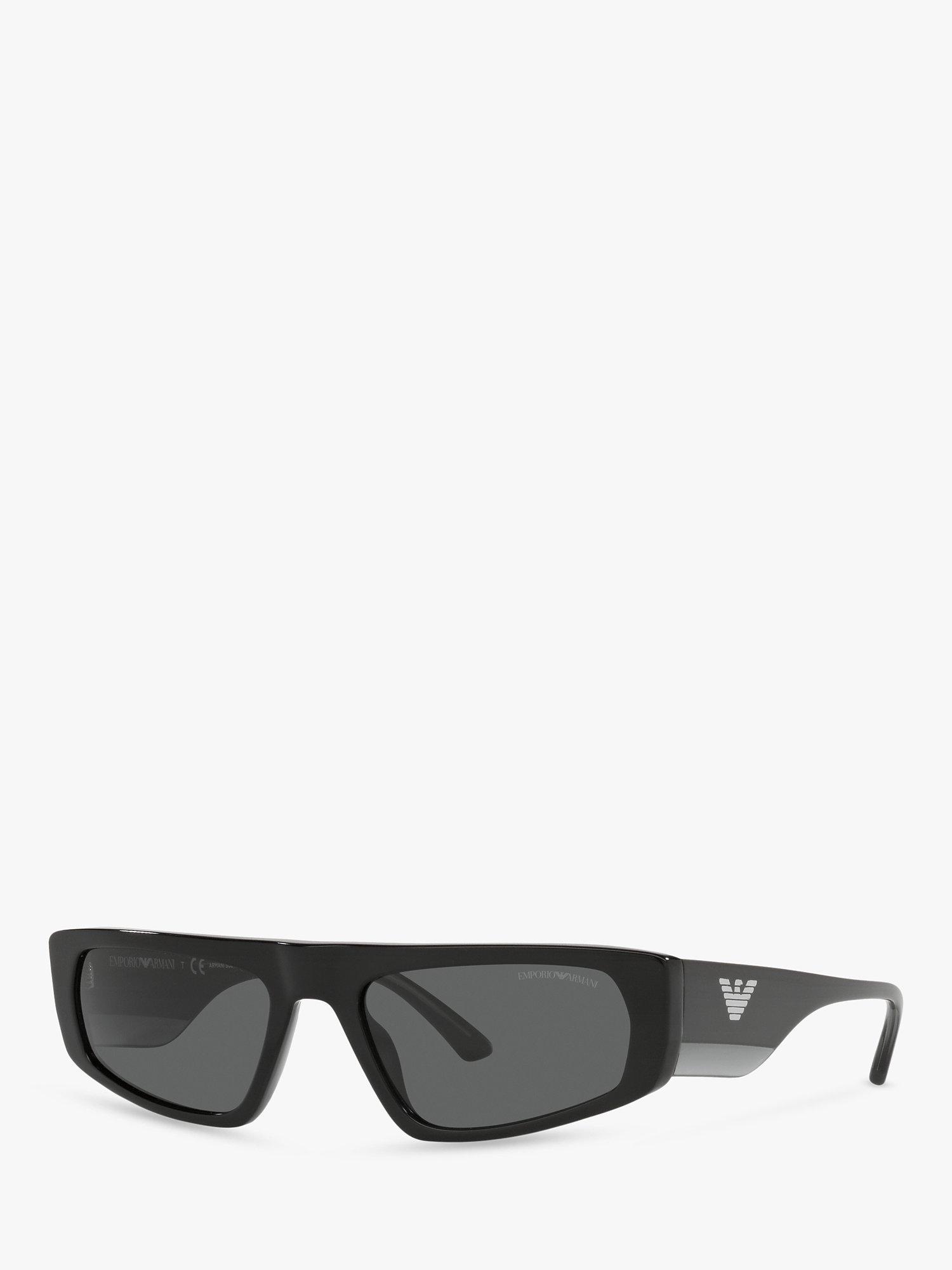 Emporio Armani EA4168 Men's Pillow Sunglasses, Black/Grey