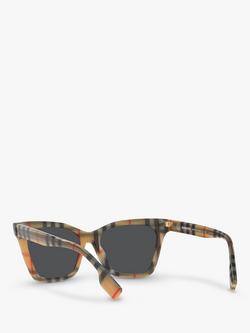 Burberry BE4346 Women's Irregular Sunglasses - view 2, Vintage Check/Grey