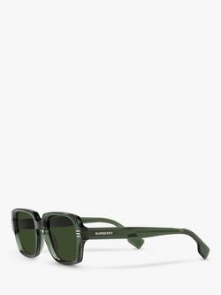 Burberry BE4349 Men's Rectangular Sunglasses - view 2, Green