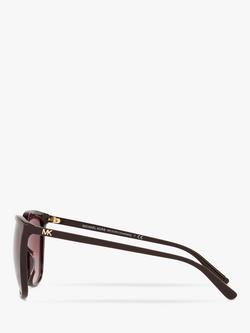 Michael Kors MK2137U Women's Anaheim Square Sunglasses, Brown/Red Gradient - view 2, Brown/Red Gradient