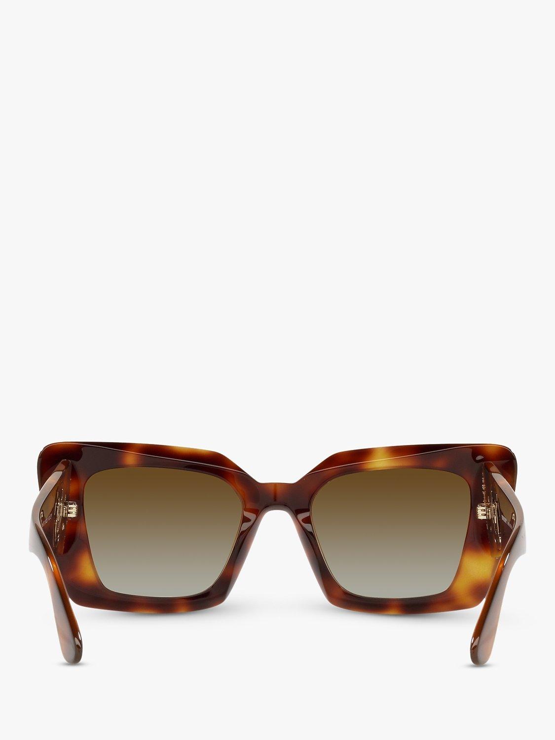 Product image 7 of 7, which shows Burberry BE4344 Women's Square Polarised Sunglasses, Light Havana